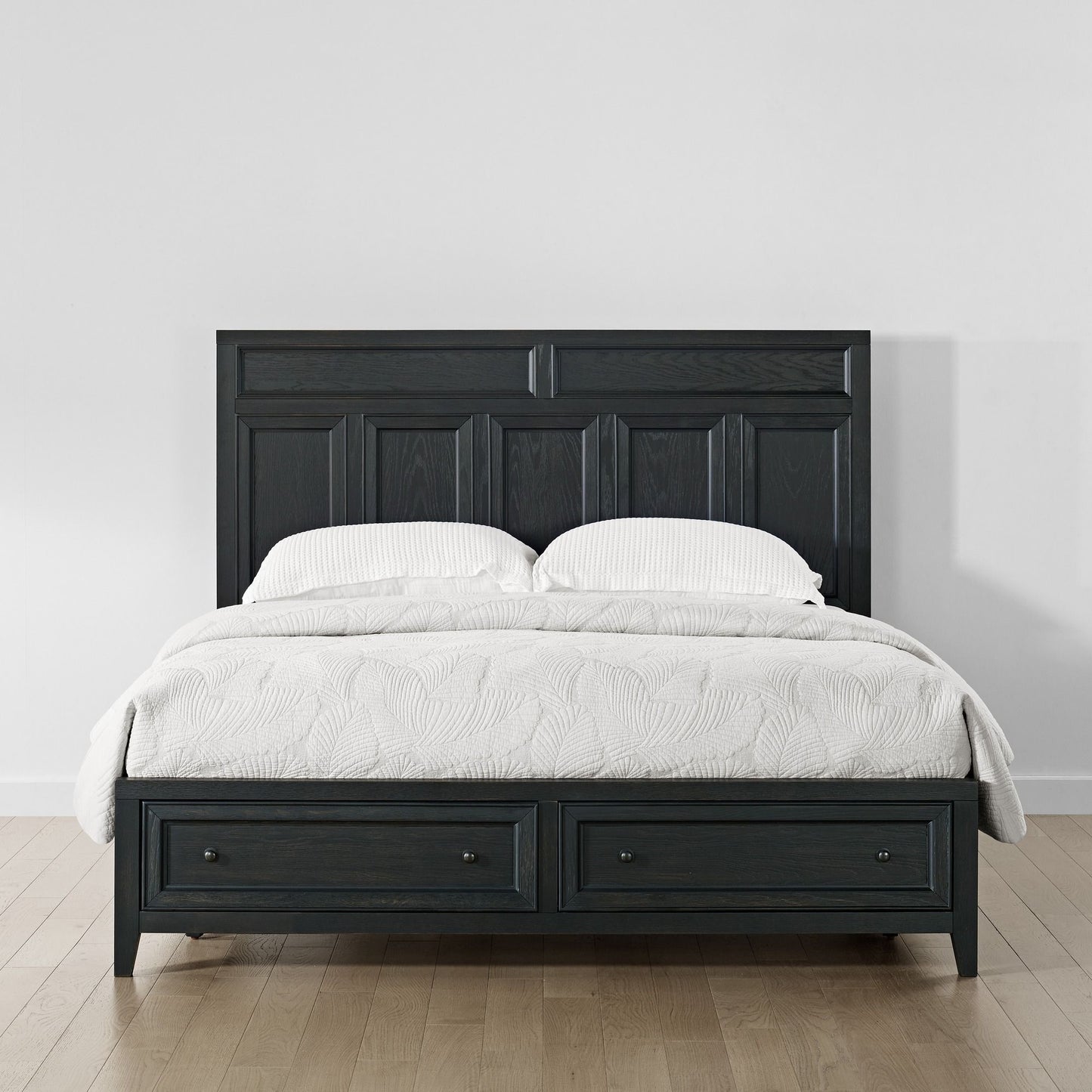 Storage Bed With Panel Headboard And Spacious Footboard Drawers Home Essentials