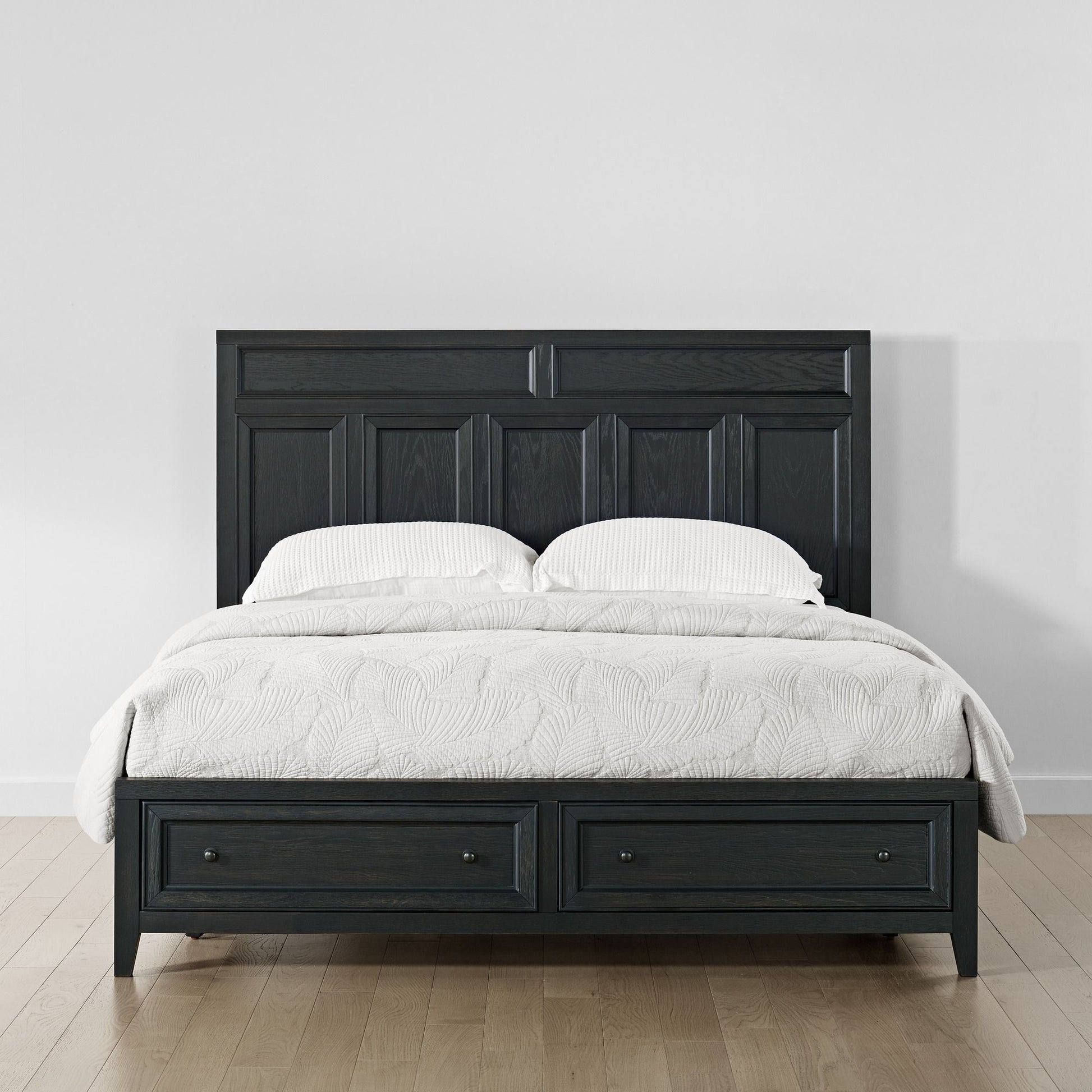 Storage Bed With Panel Headboard And Spacious Footboard Drawers Home Essentials