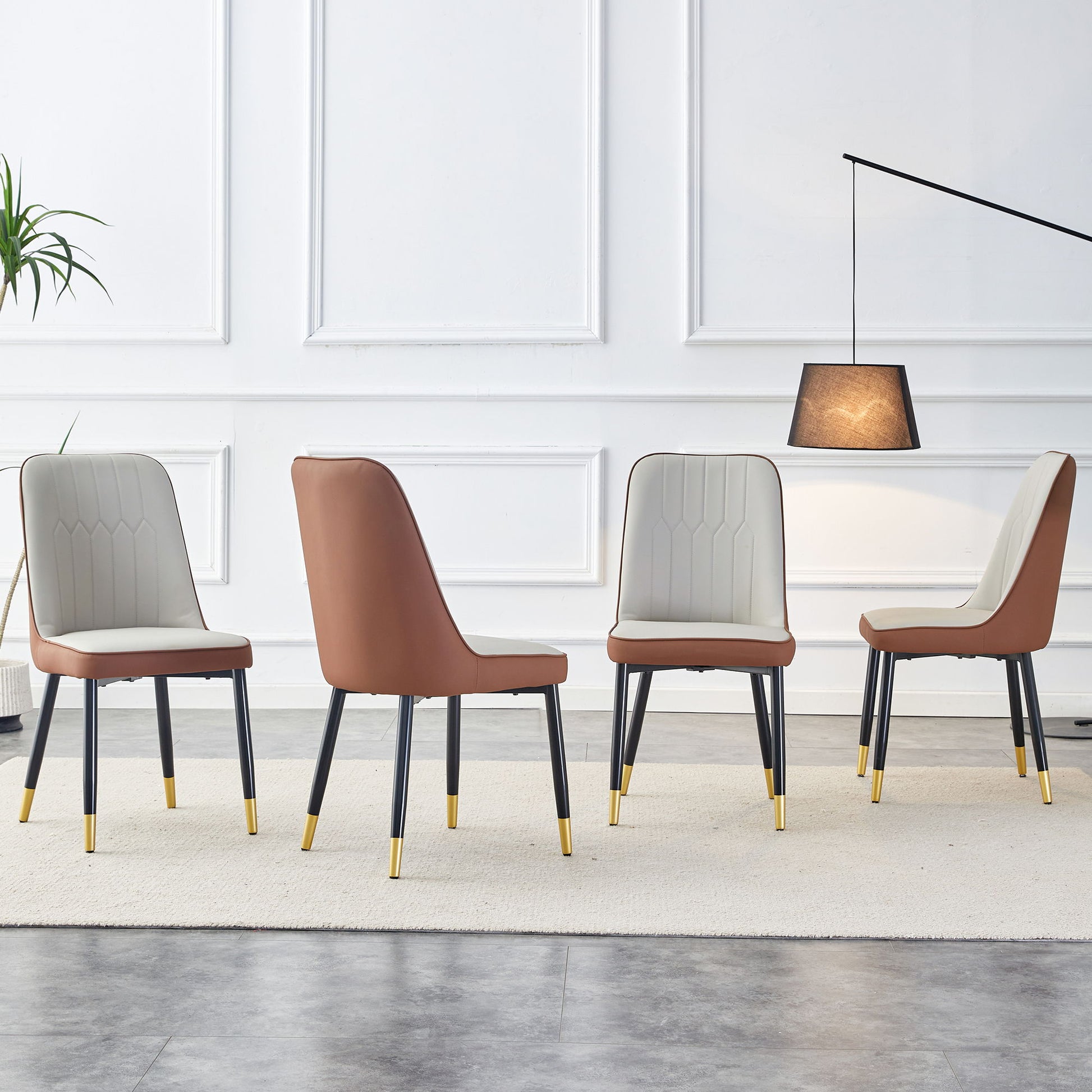 Modern Dining Chair With Metal Leg Home Essentials