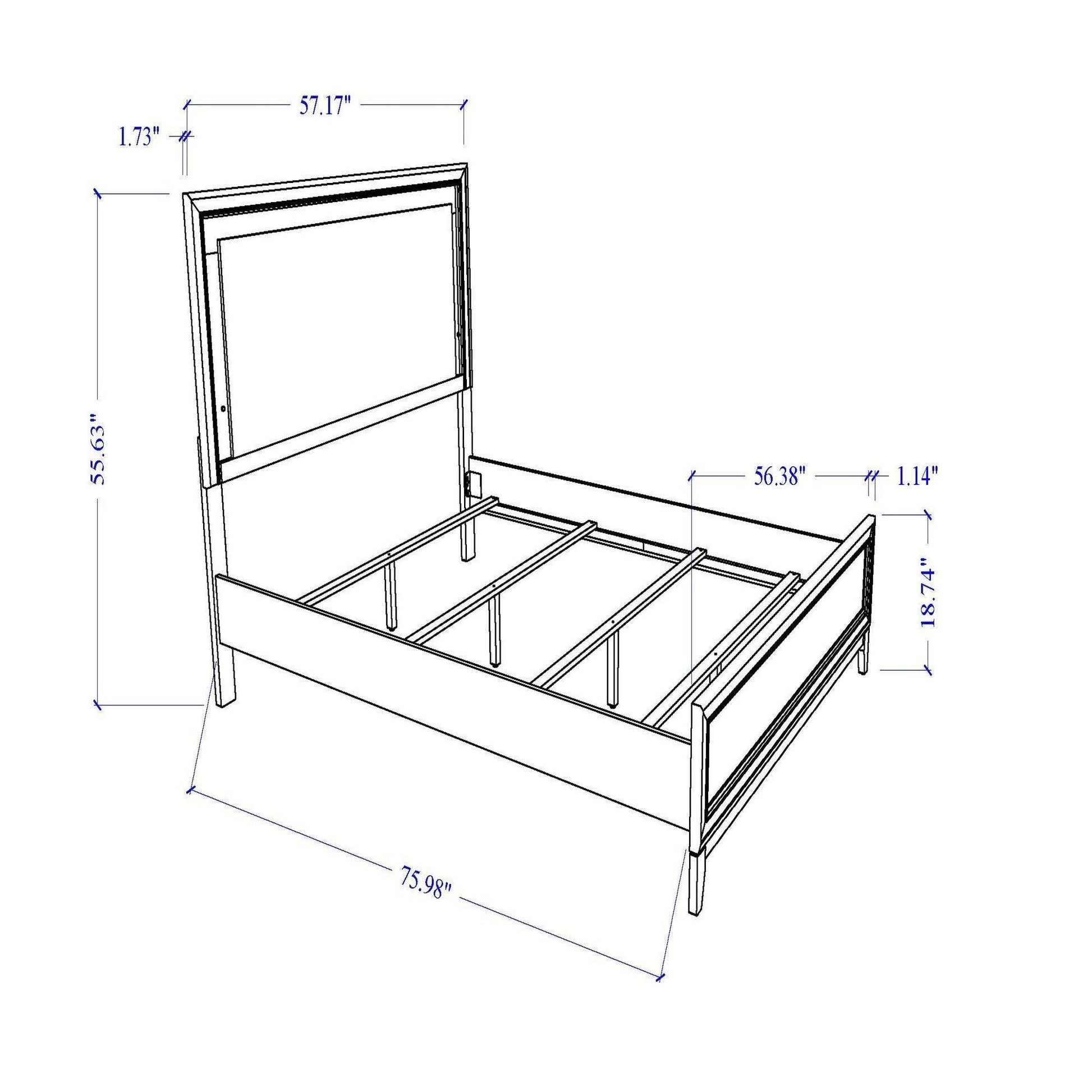 Almera - Bed Glitter Global Furniture USA