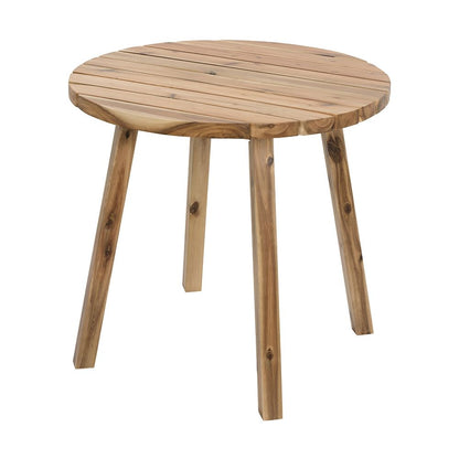 Round Dining Table, Solid Wood - Natural Wood / Brown Home Essentials