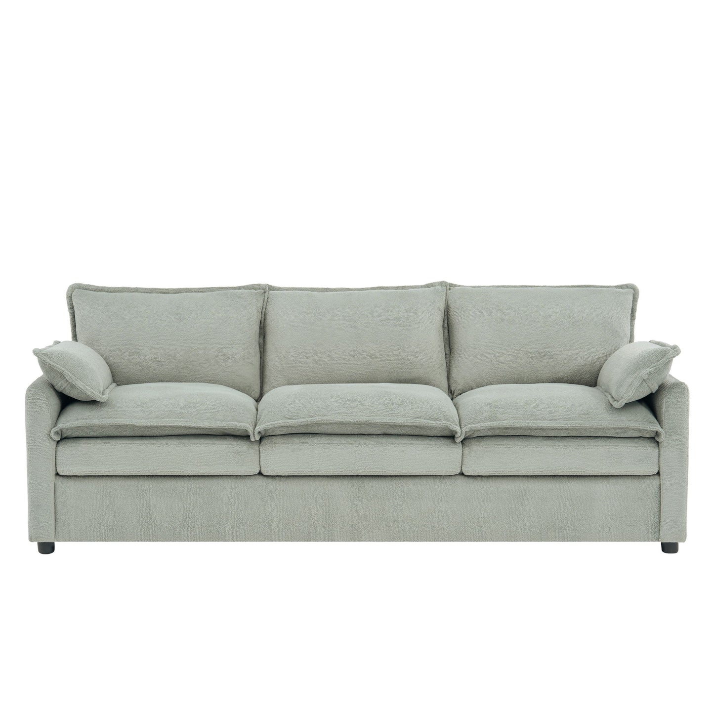 Modern 3 Seater Sofa With Side Storage Pockets For Living Room Hearth and Haven
