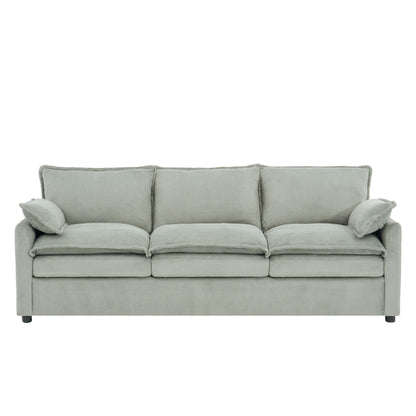 Modern 3 Seater Sofa With Side Storage Pockets For Living Room Hearth and Haven