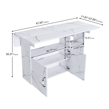 Multi Functional Folding Table With Storage Shelves And Wheels Home Essentials