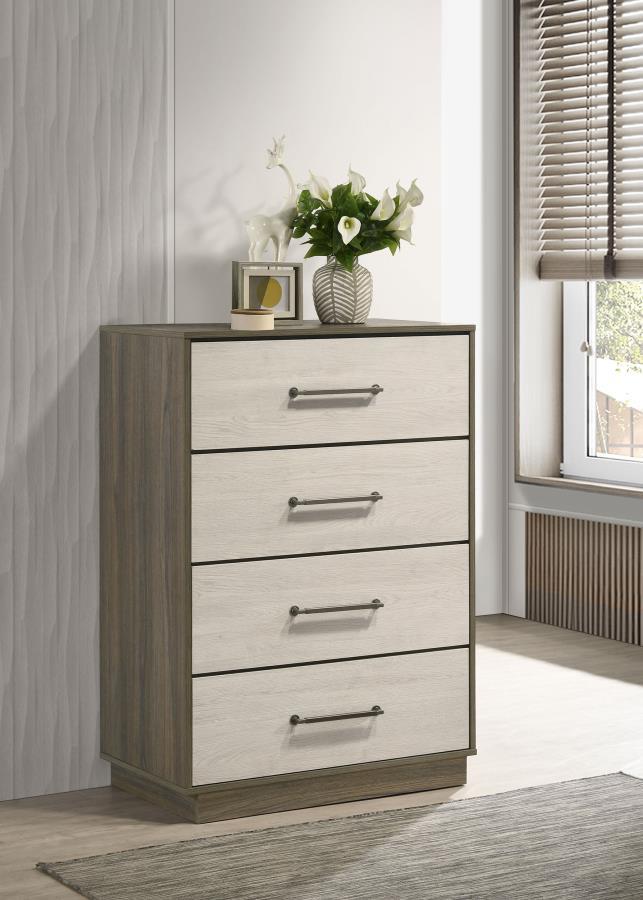 Fenwick - 4-Drawer Chest Of Drawers - Gray Oak Coaster Fine Furniture