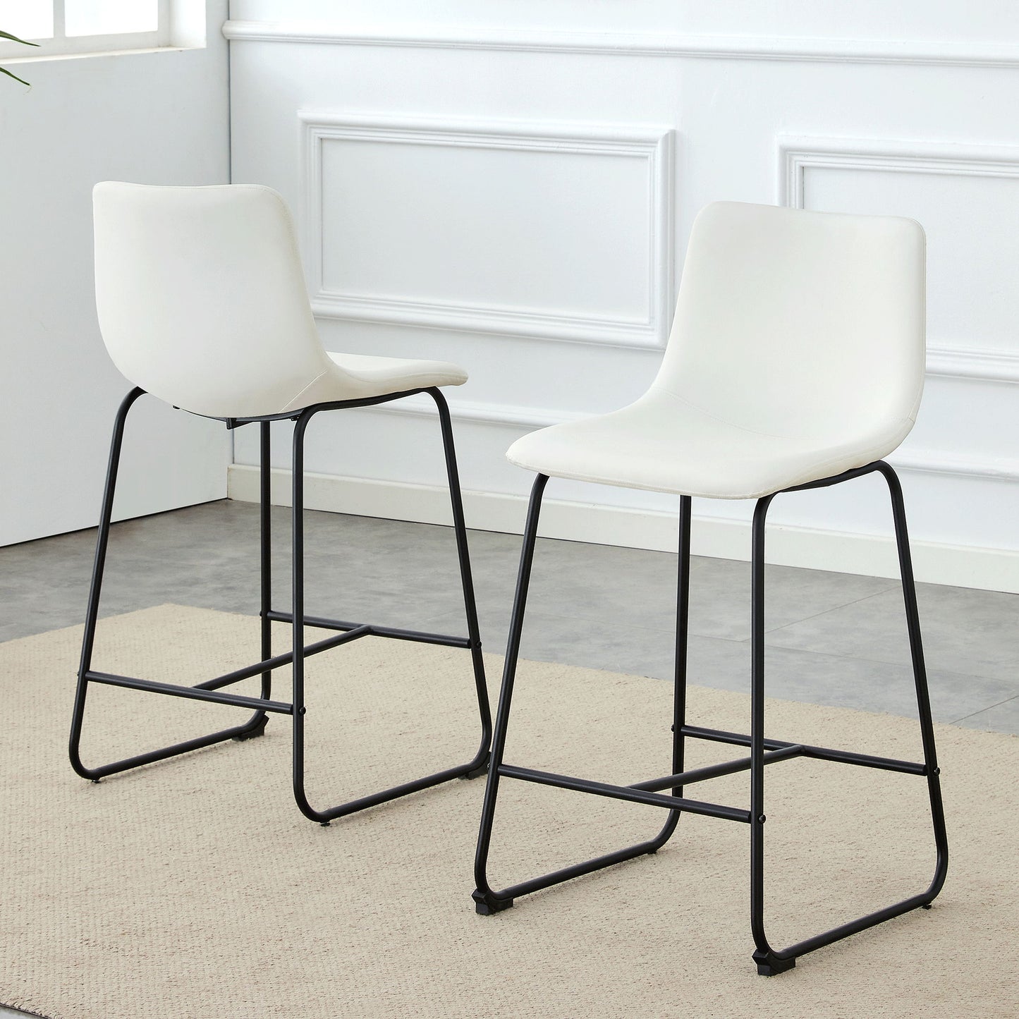 Retro Bar Chairs, Comfortable Stools (Set of 2) Home Essentials