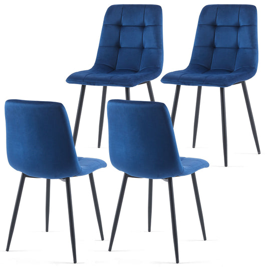 Mid-Century Modern Velvet Dining Chairs Set For Kitchen, Living Room Home Essentials