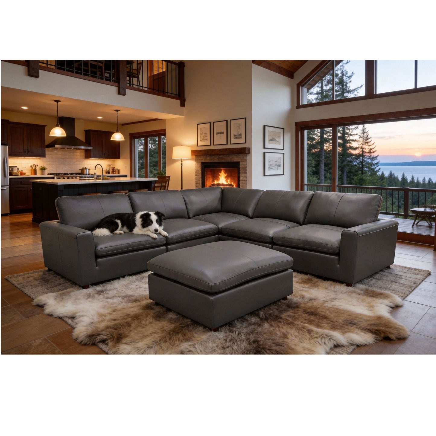 Upholstered Large Seating Modular Sectional Home Essentials