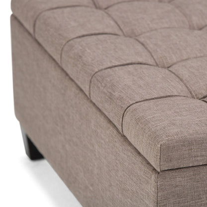 Harrison - Upholstered Coffee Table Storage Ottoman Simpli-Home