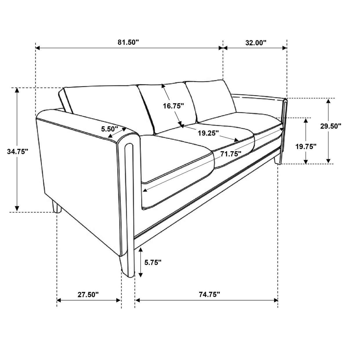 Fisher - Arm Sofa Set Furniture Max