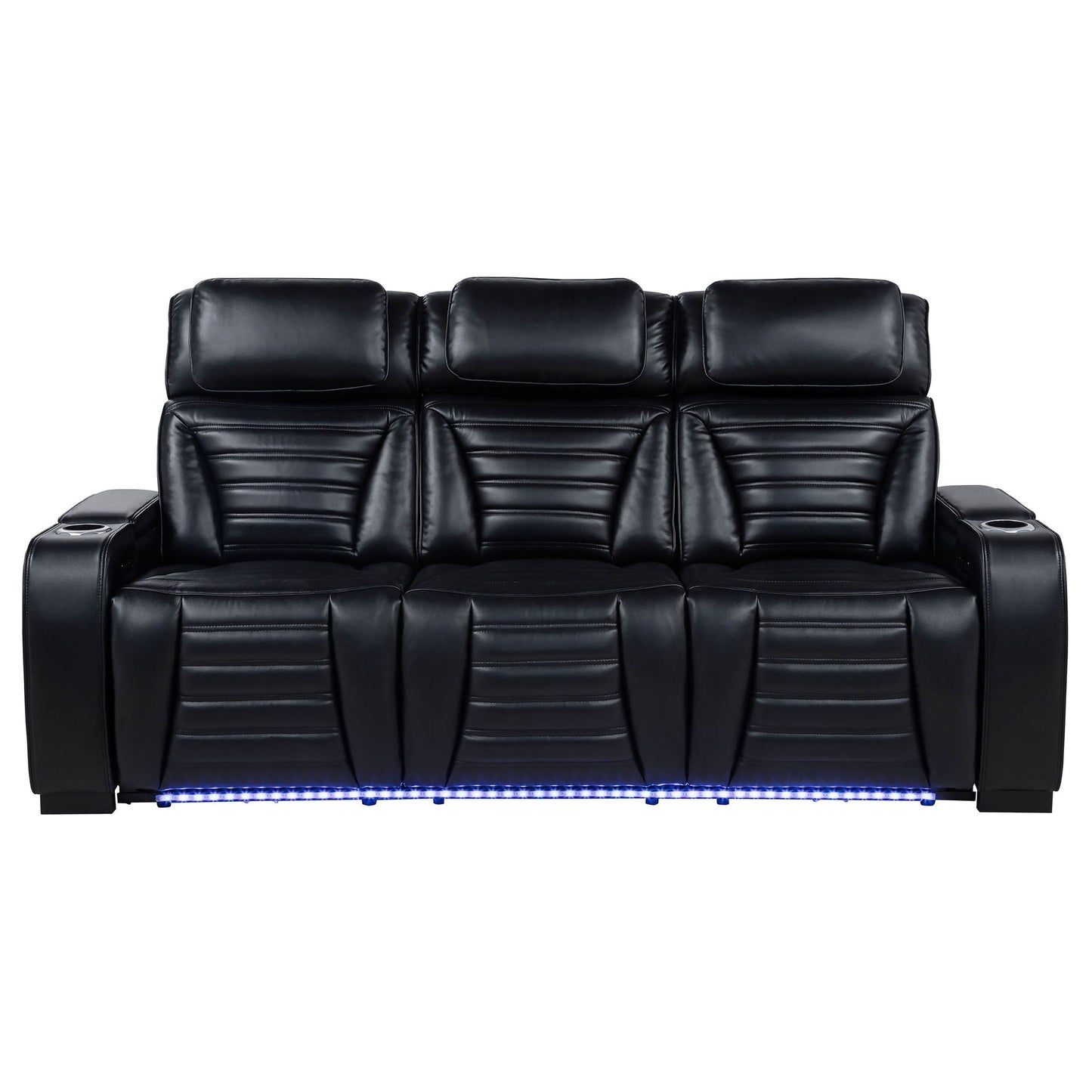 Isadora - Power Reclining Sofa With Dual Independent Recline - Black Furniture Max