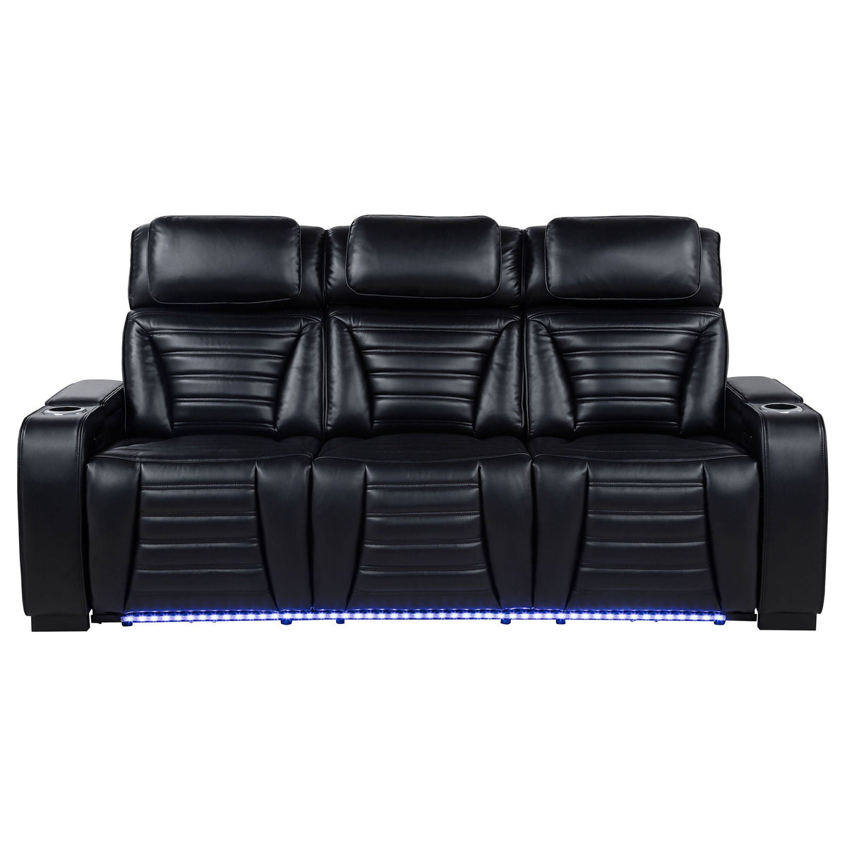 Isadora - Power Reclining Sofa With Dual Independent Recline - Black Furniture Max