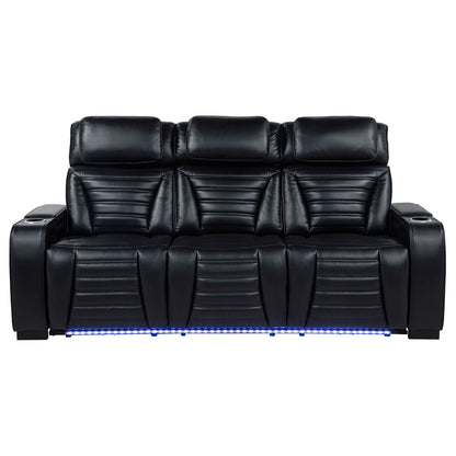Isadora - Power Reclining Sofa With Dual Independent Recline - Black Furniture Max