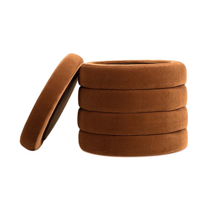 Fuji - Oversized Round Storage Ottoman Jennifer Taylor Home