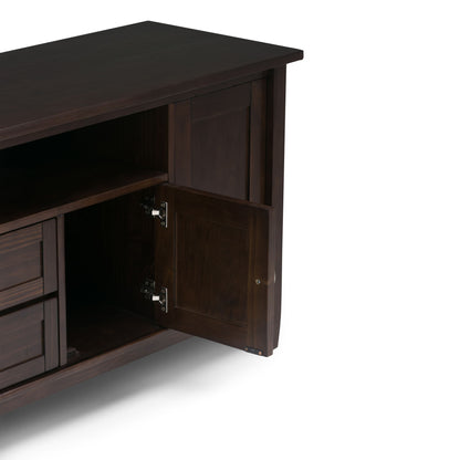 Warm Shaker - TV Media Stand Handcrafted - Tobacco Brown Simpli-Home