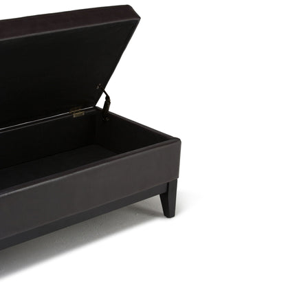 Oregon - Contemporary Storage Ottoman Bench With Tray Simpli-Home