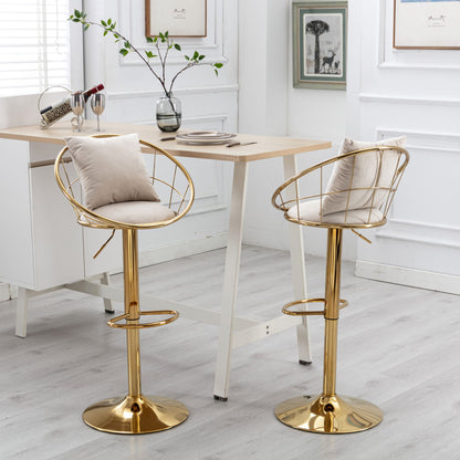 Unique Design Bar Chair, 360 Degree Rotation, Adjustable Height, Suitable For Dining Room And Bar Home Essentials