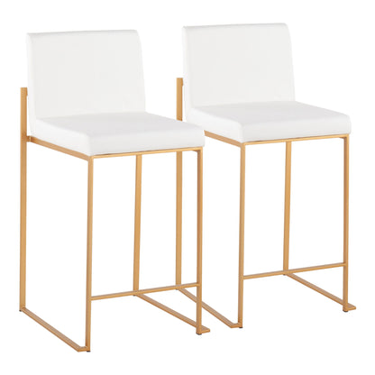 Fuji - Contemporary High Back Stylish Counter Stool Lumi Source