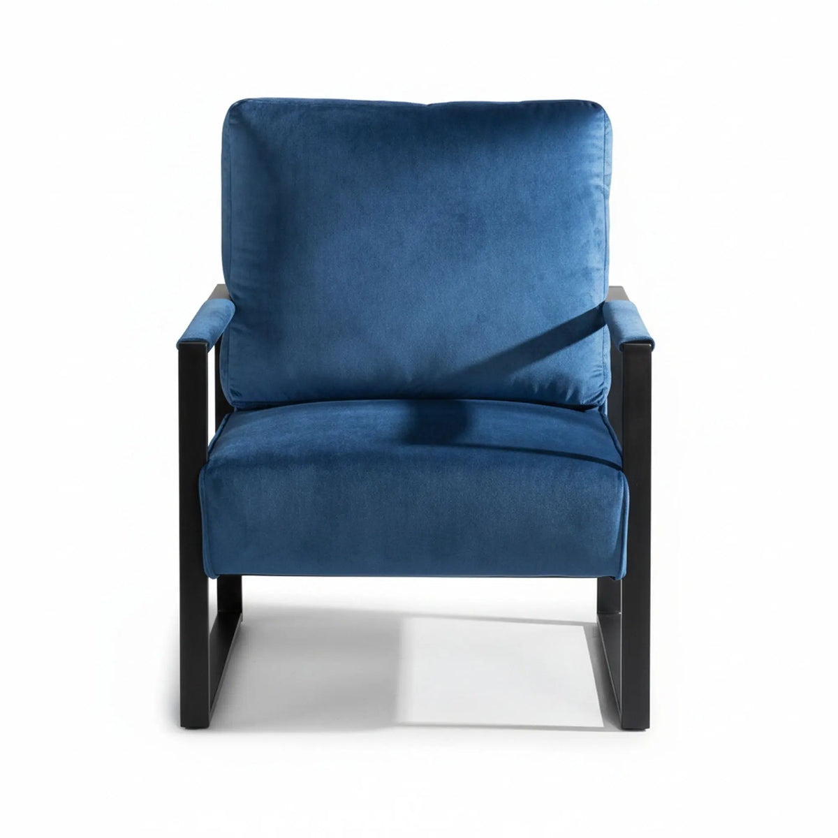 Classic Mid Century Modern Accent Chair With Durable Square Metal Frame, Armchair US Pride
