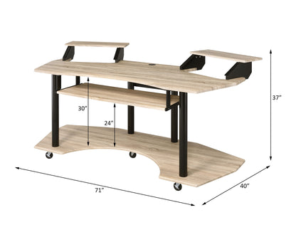 Eleazar - Music Recording Studio Desk - Wood Acme