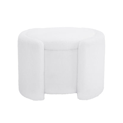 Cozy Boucle Storage Ottoman, Stylish Comfort With Hidden Storage Noble House