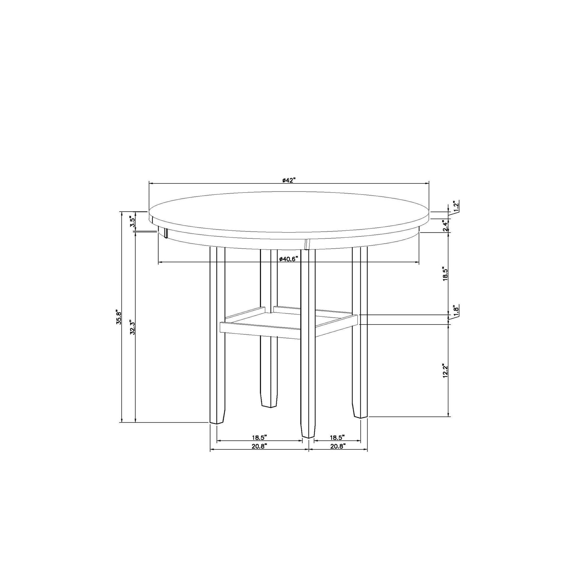 Greta - Bar Table - Antique White Global Furniture USA