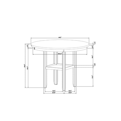 Greta - Bar Table - Antique White Global Furniture USA