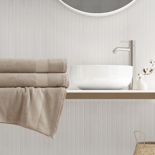 Premium Turkish Cotton 500GSM Plush 2 Piece XL Towel Set - Beige Super Listing