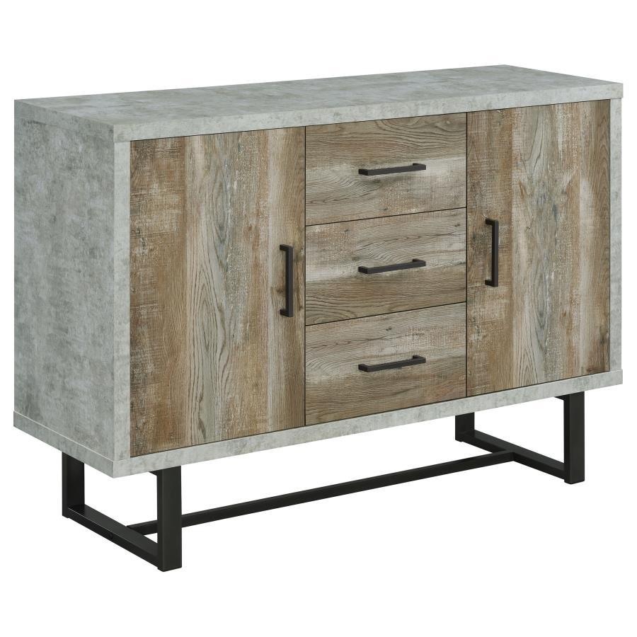 Abelardo - 3-Drawer Engineered Wood Cabinet - Weathered Oak