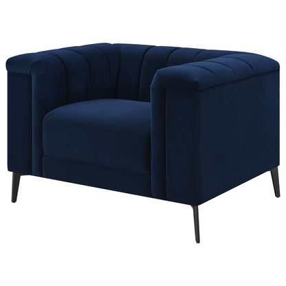 Darci - Accent Armchair With Seating And Tapered Legs - Blue Furniture Max