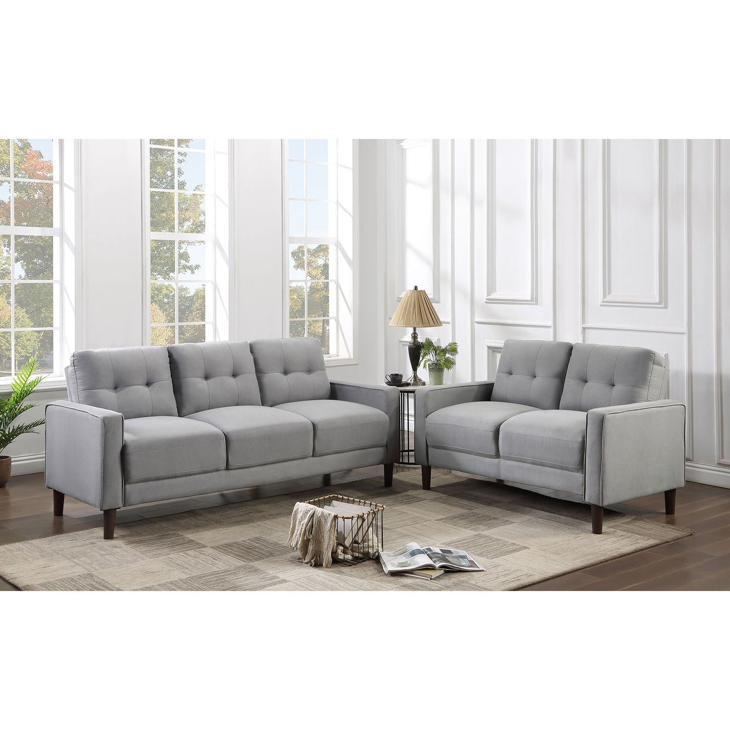 Harvey - Track Arm Tufted Sofa Set Furniture Max