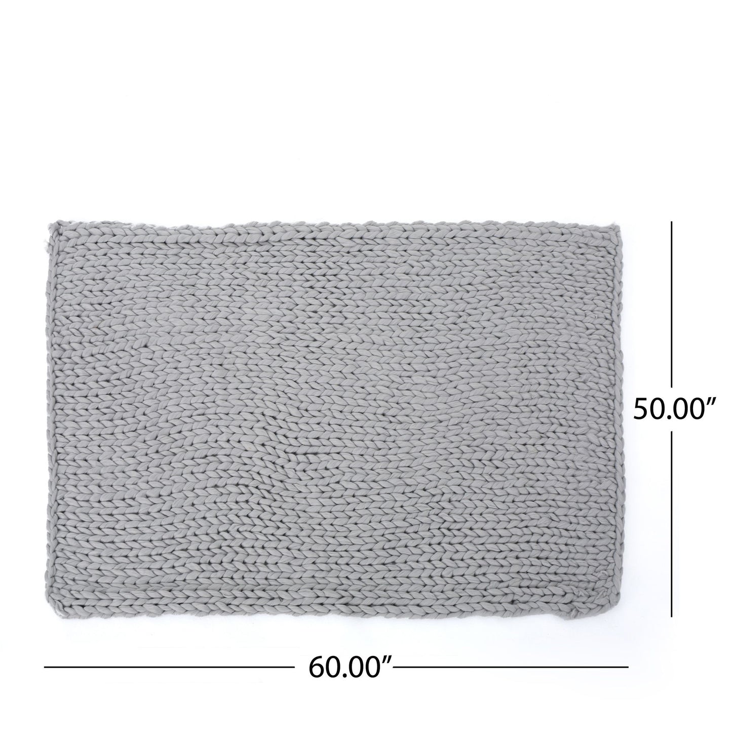 Cozy Knitted Acrylic Throw Blanket With Double Sided Design Noble House
