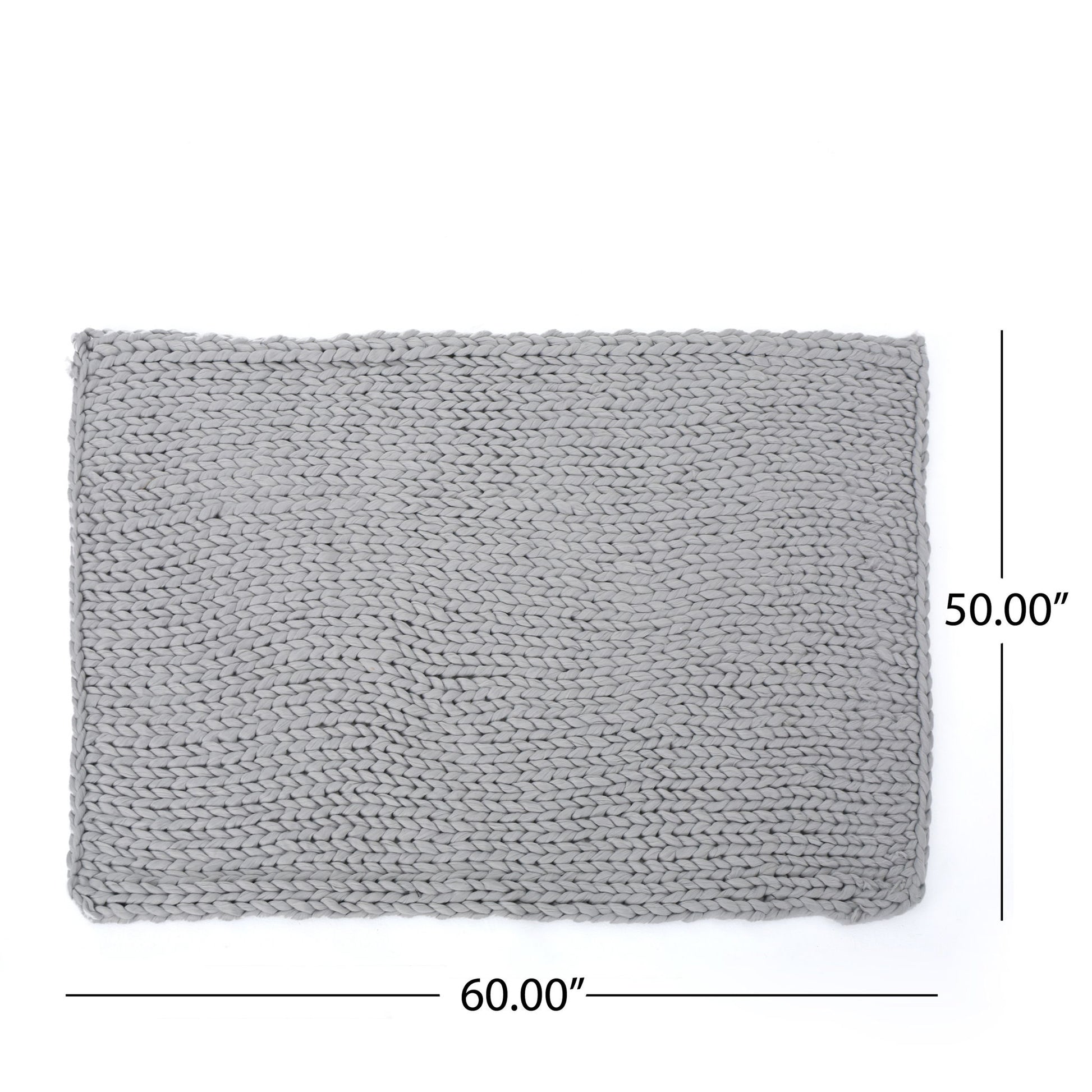 Cozy Knitted Acrylic Throw Blanket With Double Sided Design Noble House