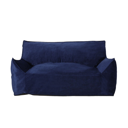 Fila - Velveteen Oversized Seater Bean Bag Chair With Armrests Home Essentials