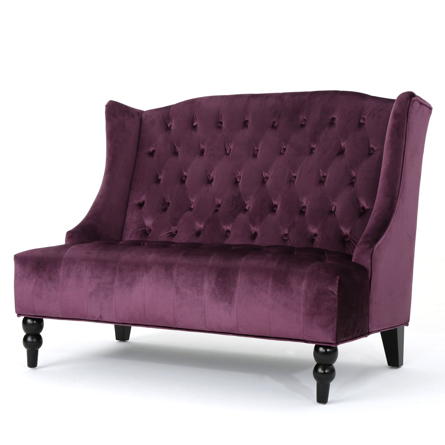 Nurturing - Upholstered Loveseat With Wing Back And Diamond Tufting Noble House