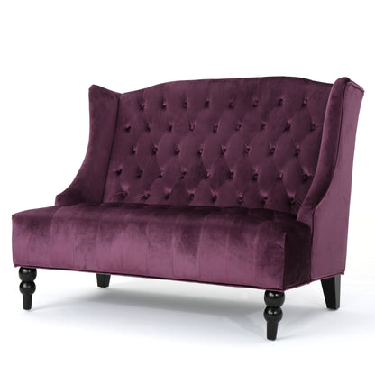 Nurturing - Upholstered Loveseat With Wing Back And Diamond Tufting Noble House