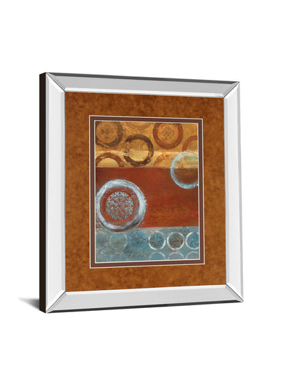 Tanzania Il By Tava Studio - Mirror Framed Print Wall Art - Dark Brown