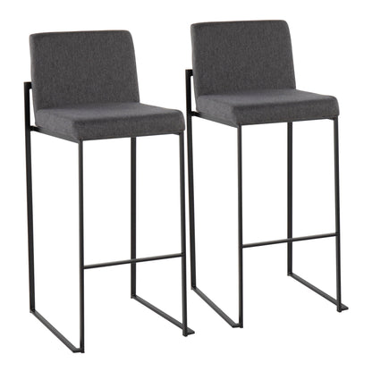 Fuji - Contemporary High Back Barstool Elegant Design Lumi Source