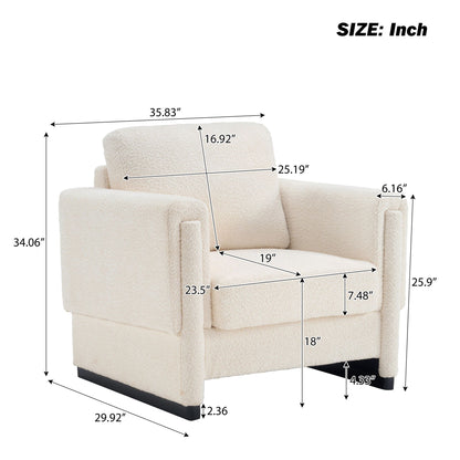 Upholstered Accent Armchair With Square Arm Hearth and Haven