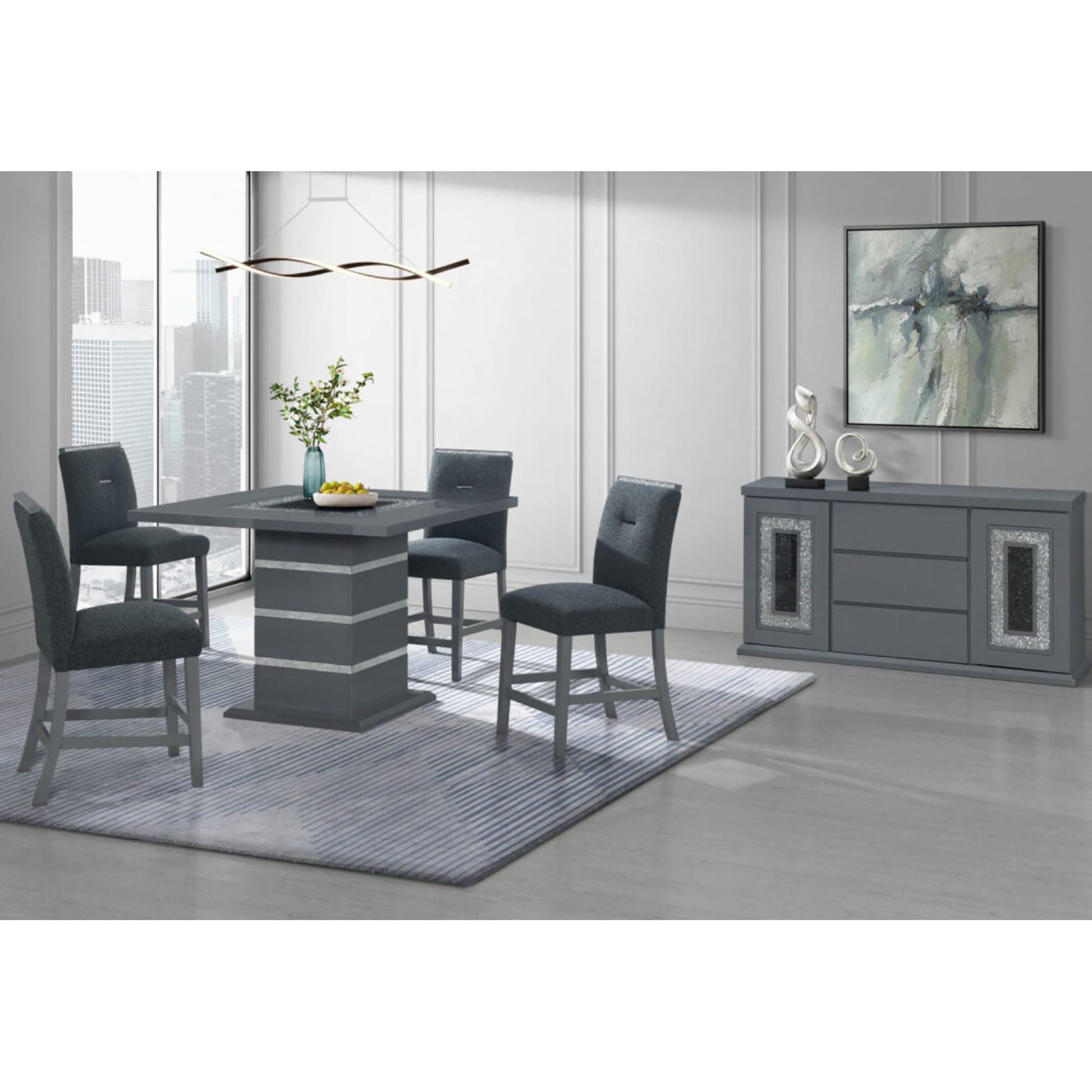 Ariya - Buffet With Clear Glass Inlay Global Furniture USA