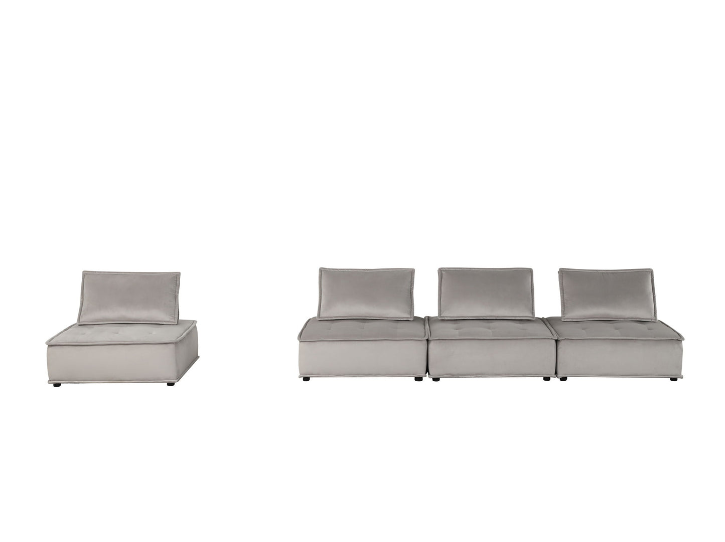 Anna - Soft Velvet Modular Sofa Lilola Home