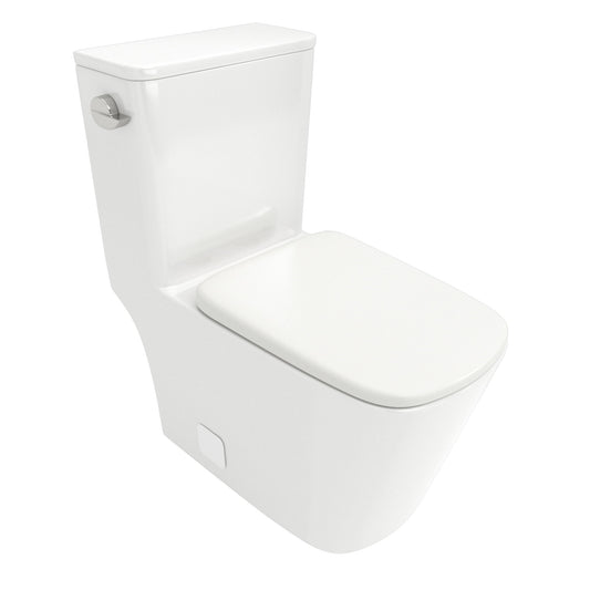 1 Piece Toilet With Single Flush And Soft Closing Seat - White Daily Nest