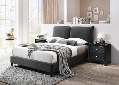 Jenn - King 2 Piece Bedroom Set - Charcoal Crown Mark