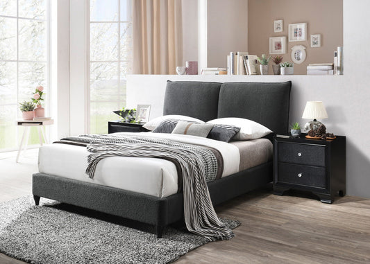 Jenn - King 2 Piece Bedroom Set - Charcoal Crown Mark