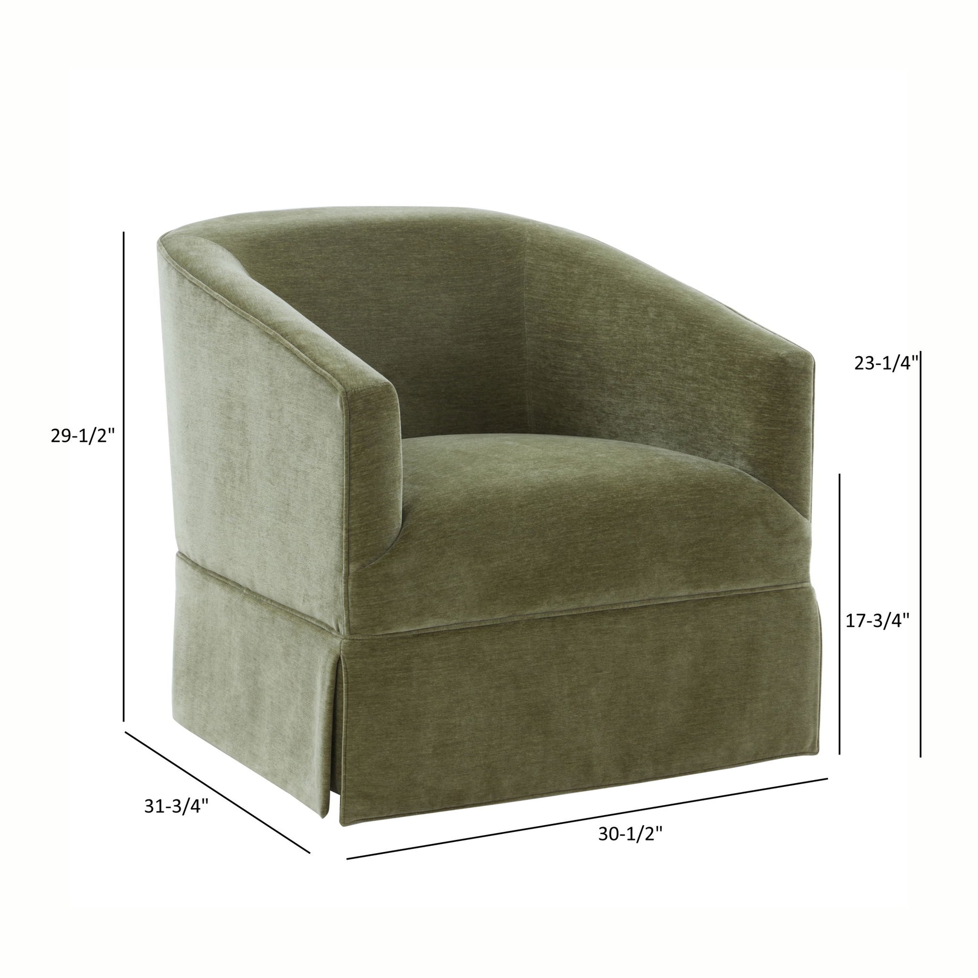 Elm - Skirted Swivel Chair Ridgecrest Home