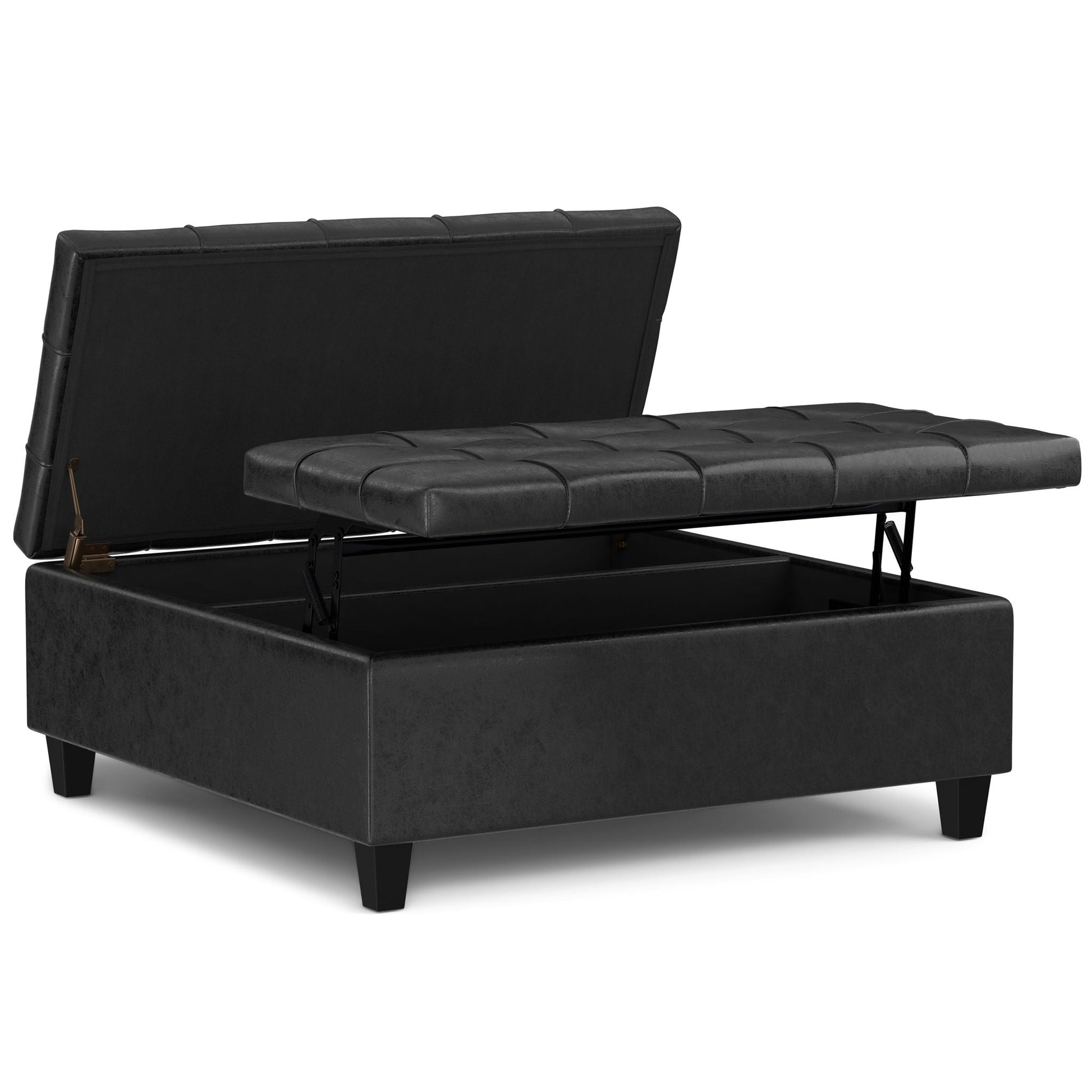 Harrison - Upholstered Coffee Table Storage Ottoman Simpli-Home