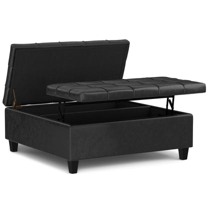 Harrison - Upholstered Coffee Table Storage Ottoman Simpli-Home