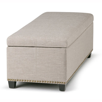 Kingsley - Upholstered Large Storage Ottoman Simpli-Home