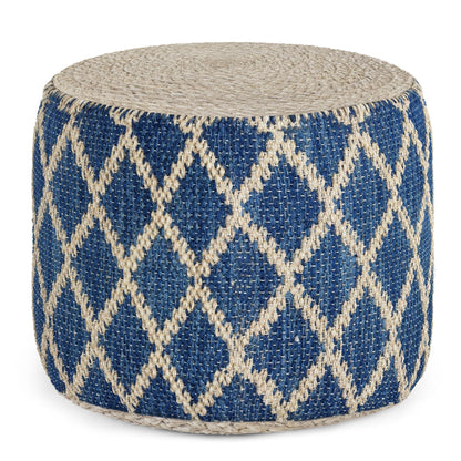 Edgeley - Handcrafted Round Pouf Simpli-Home