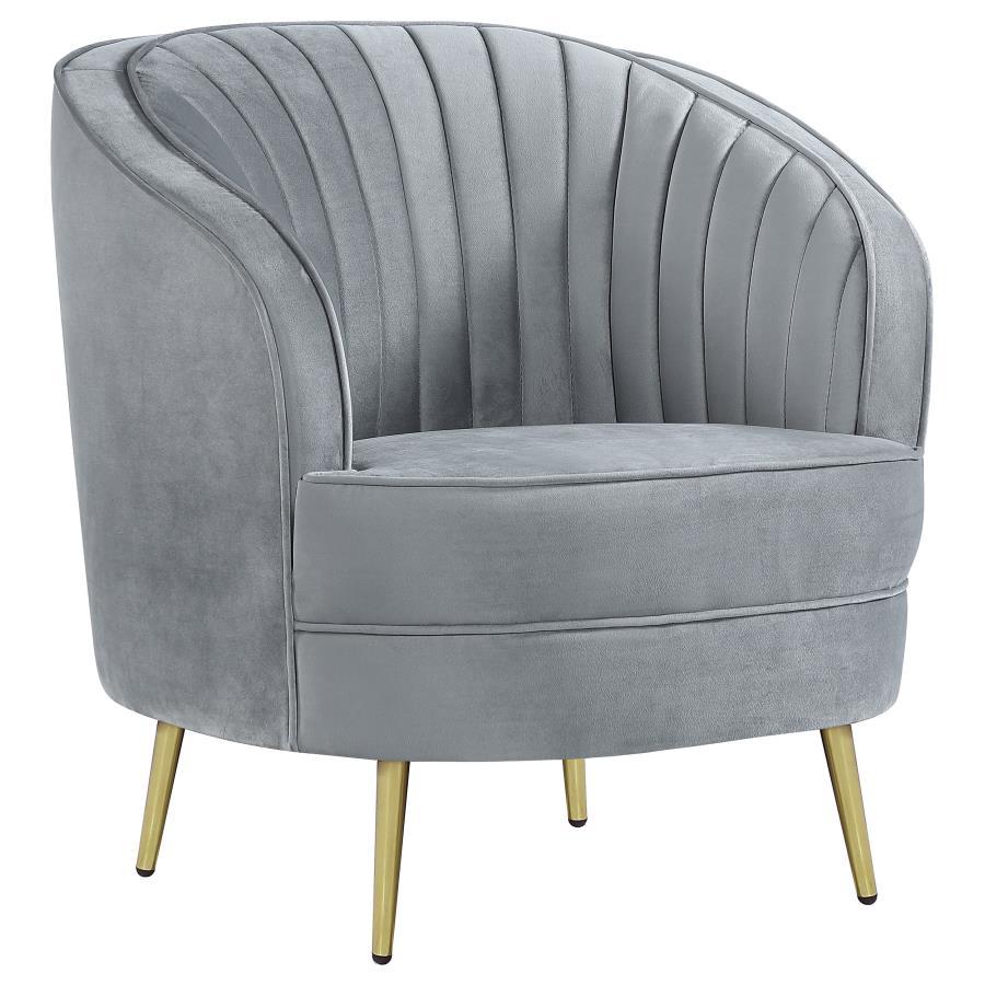 Sophia - Upholstered Channel Tufted Barrel Accent Chair